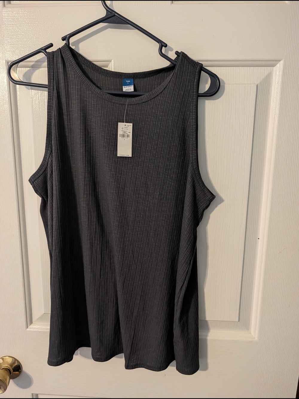 Old Navy Ribbed Sleeveless Tank Top - Charcoal Gray